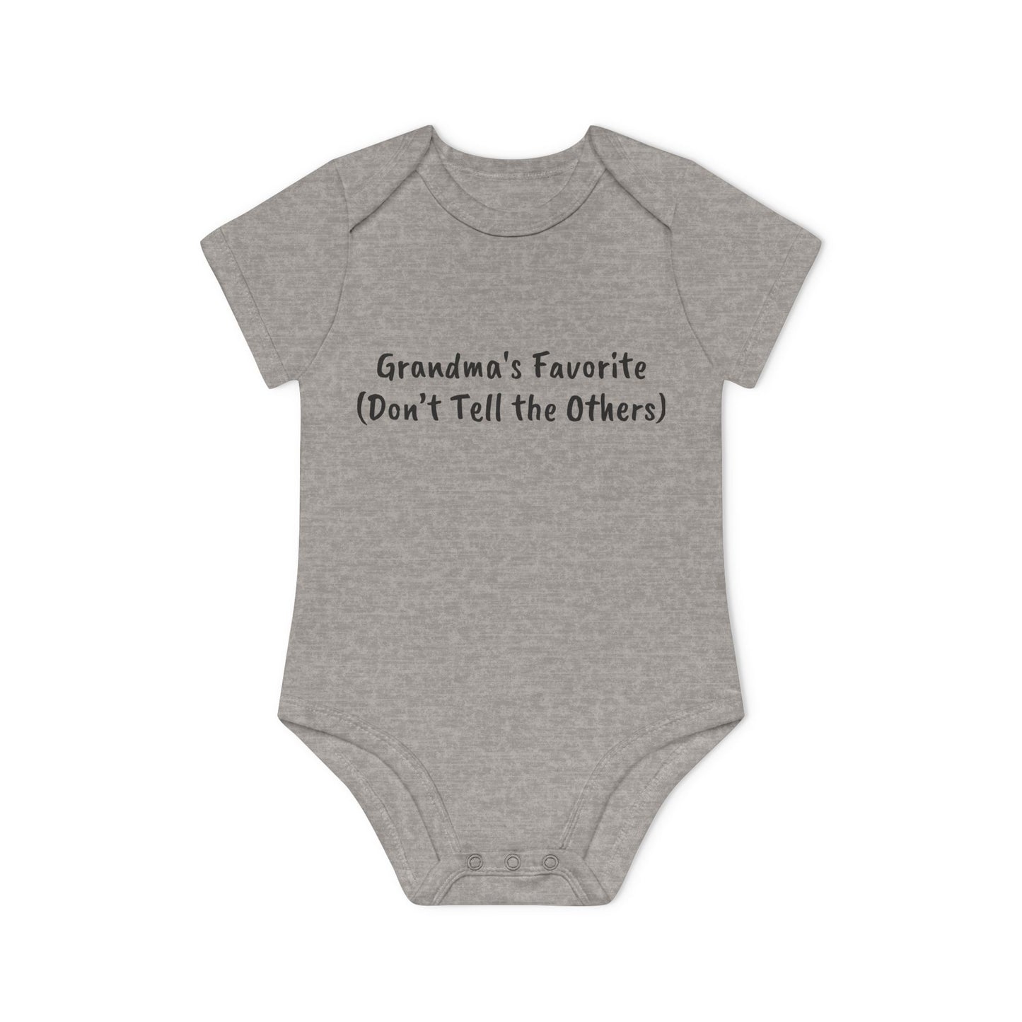 Grandma's Favorite (Don’t Tell the Others) Baby Organic Short Sleeve Bodysuit