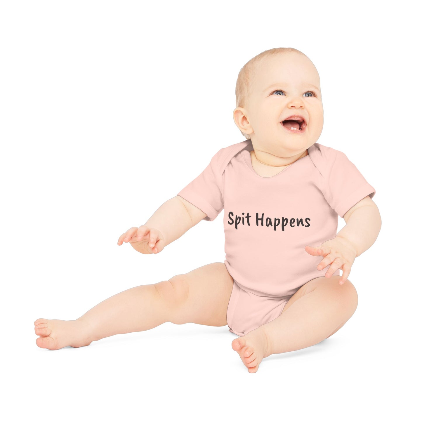 Spit Happens Baby Organic Short Sleeve Bodysuit