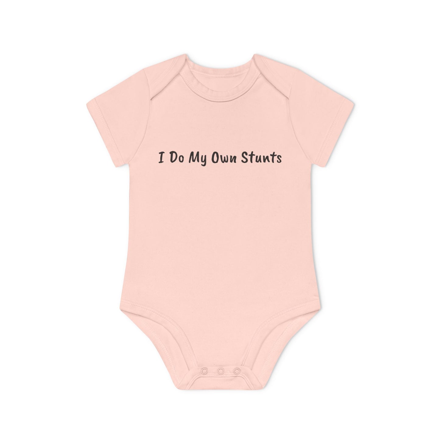 I Do My Own Stunts Baby Organic Short Sleeve Bodysuit