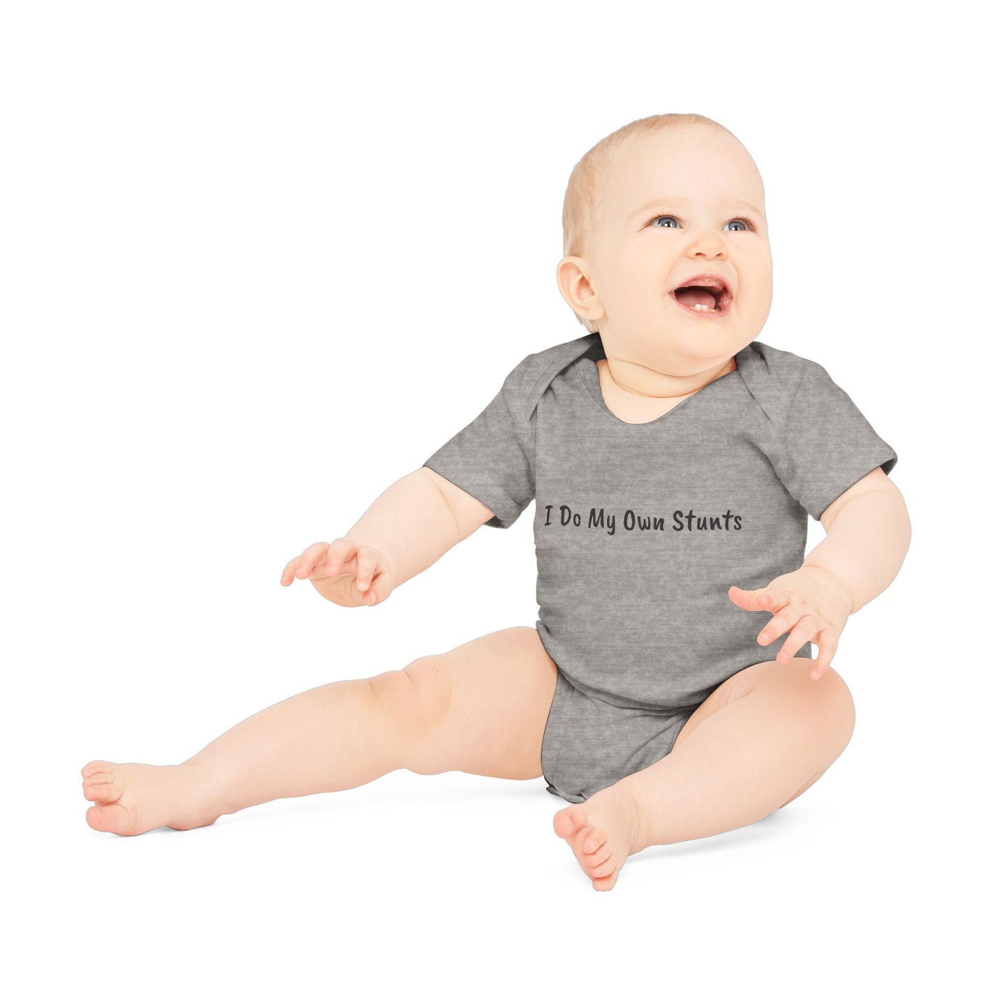 I Do My Own Stunts Baby Organic Short Sleeve Bodysuit