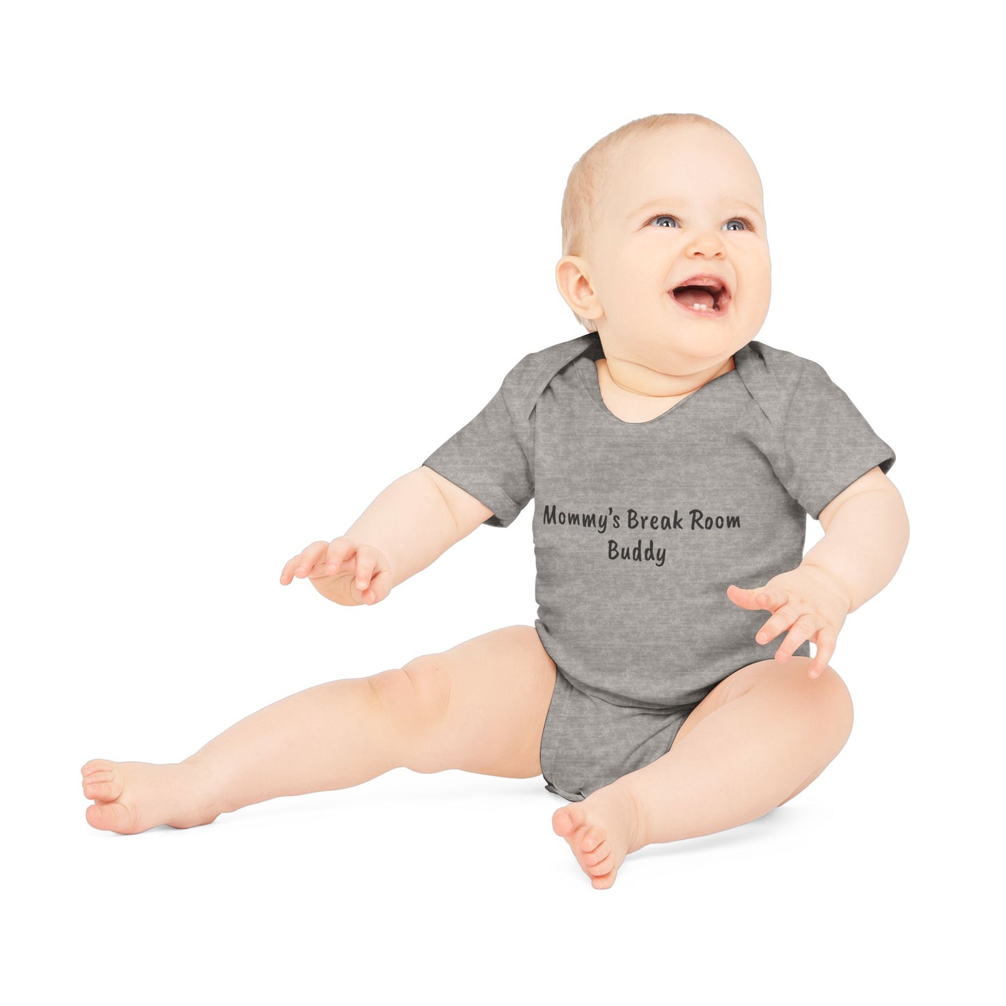 Mommy’s Break Room Buddy Baby Organic Short Sleeve Bodysuit