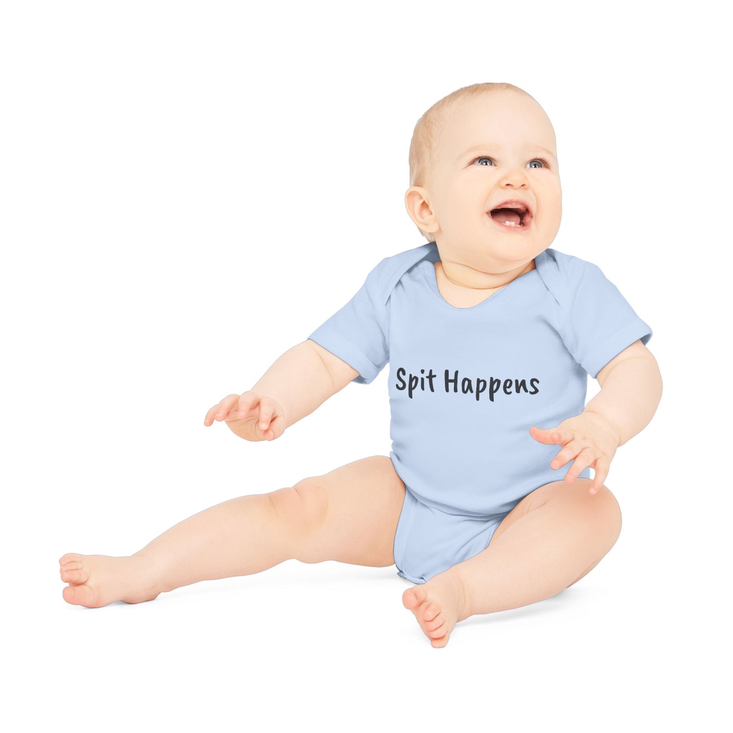 Spit Happens Baby Organic Short Sleeve Bodysuit