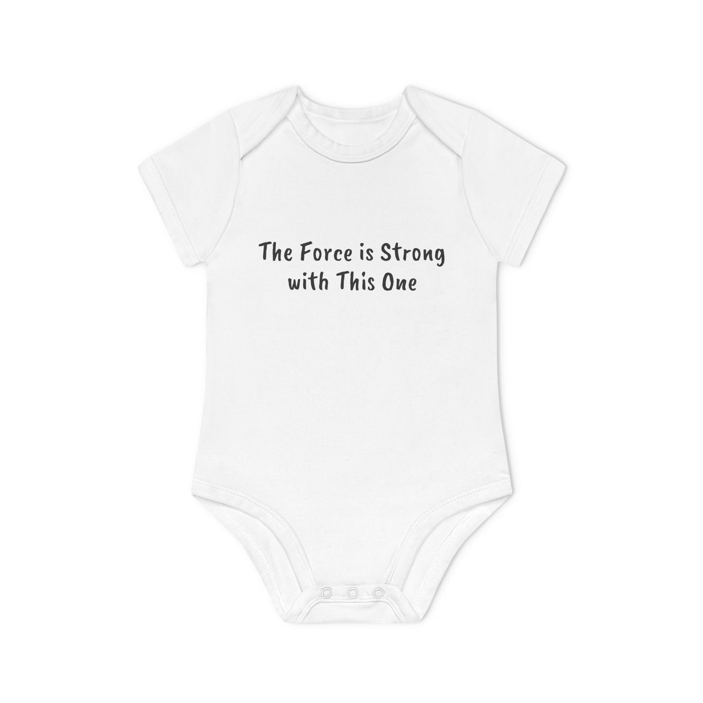 The Force is Strong with This One Baby Organic Short Sleeve Bodysuit