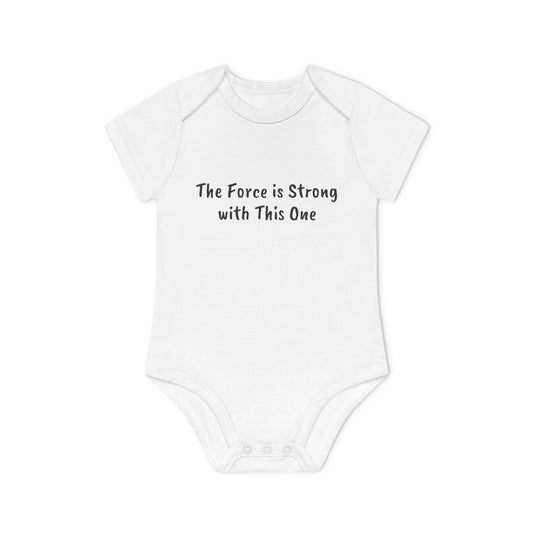 The Force is Strong with This One Baby Organic Short Sleeve Bodysuit