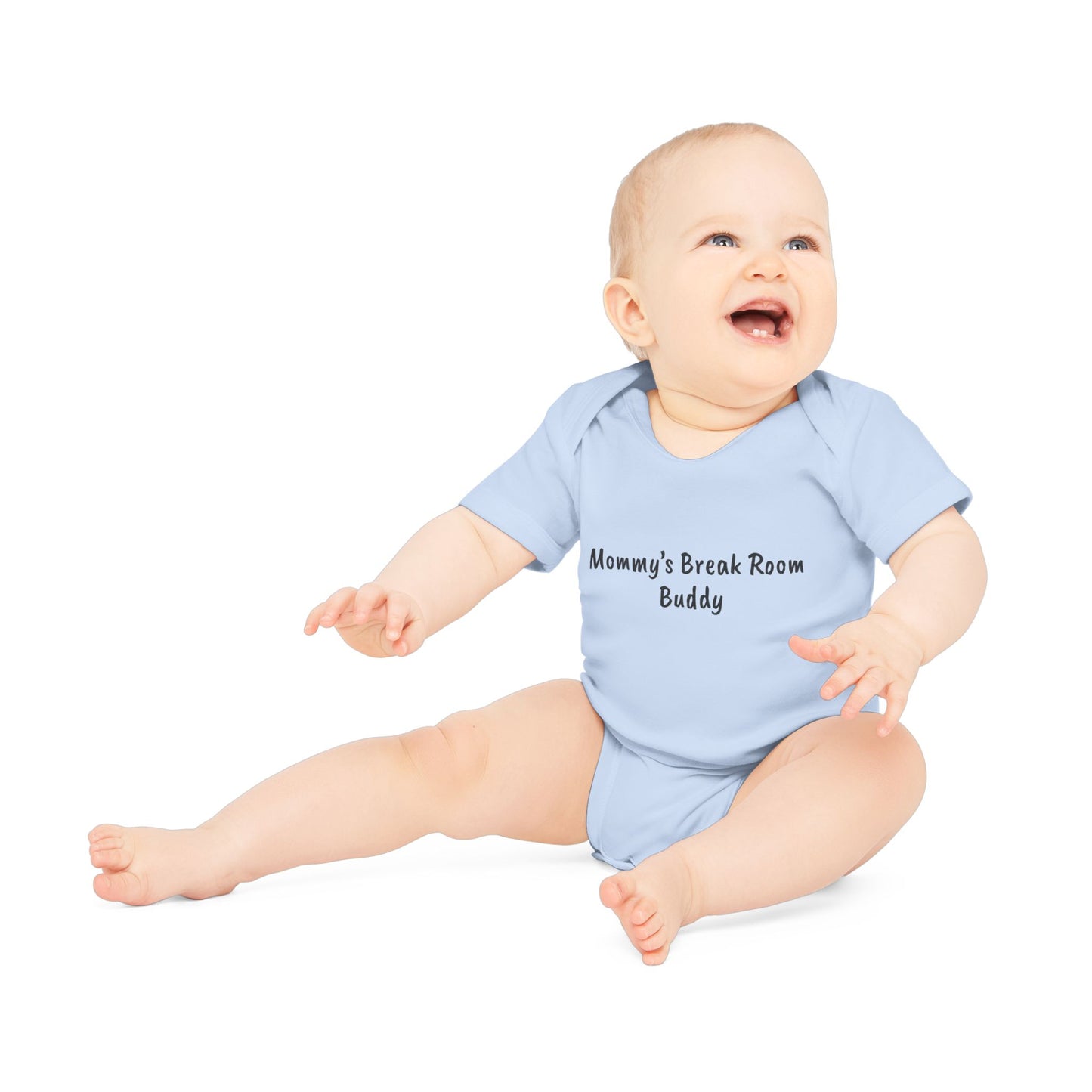 Mommy’s Break Room Buddy Baby Organic Short Sleeve Bodysuit