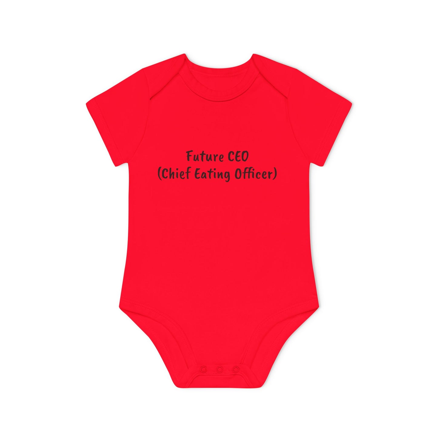 Future CEO (Chief Eating Officer) Baby Organic Short Sleeve Bodysuit