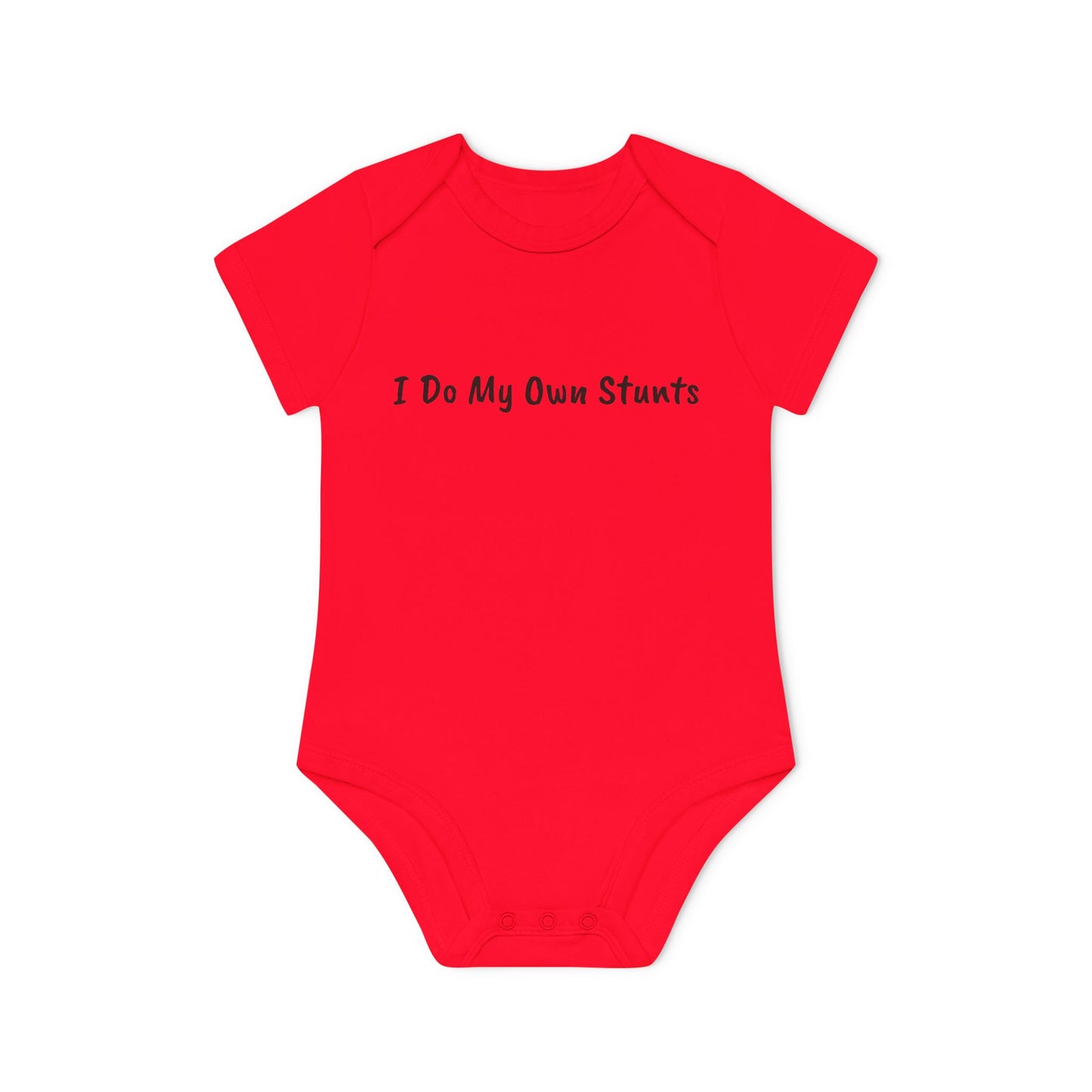 I Do My Own Stunts Baby Organic Short Sleeve Bodysuit