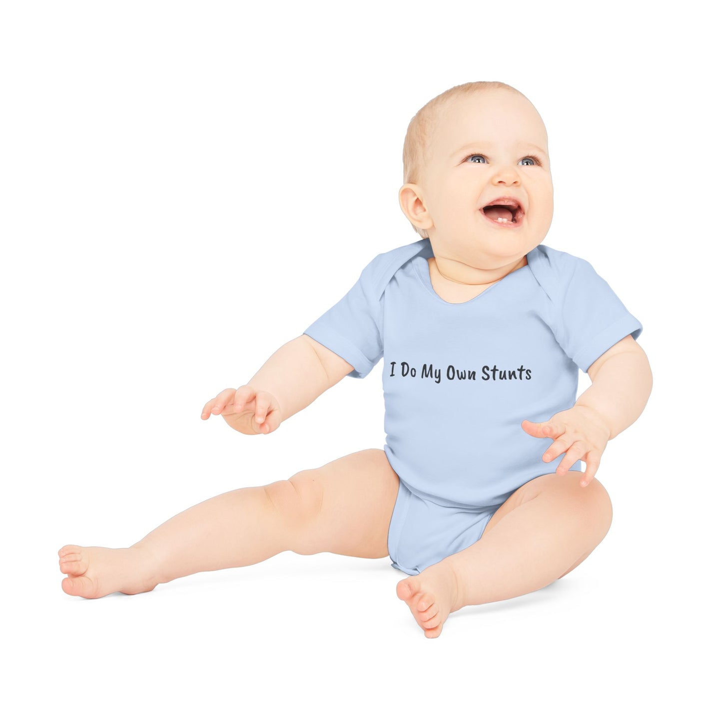 I Do My Own Stunts Baby Organic Short Sleeve Bodysuit