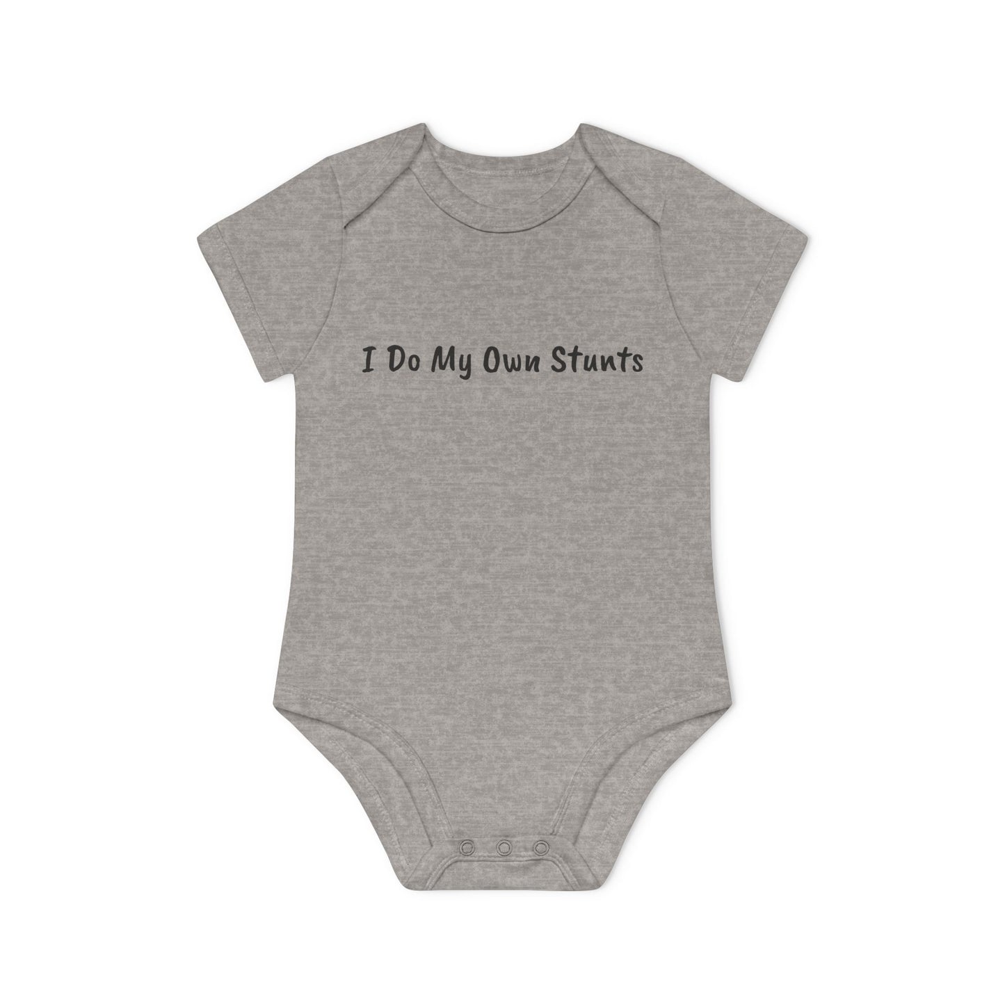 I Do My Own Stunts Baby Organic Short Sleeve Bodysuit