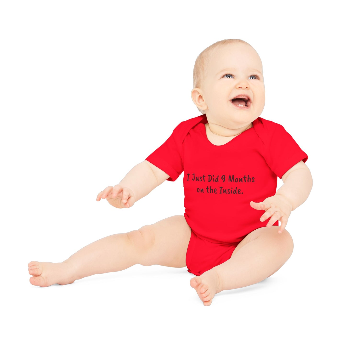 9 Months on the Inside Baby Organic Short Sleeve Bodysuit