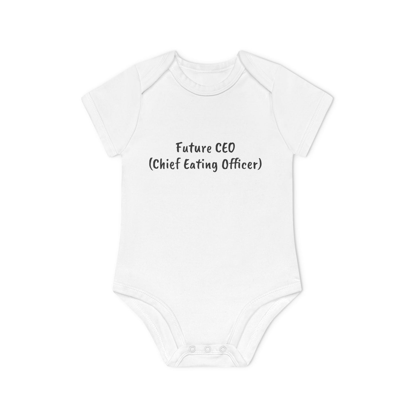 Future CEO (Chief Eating Officer) Baby Organic Short Sleeve Bodysuit