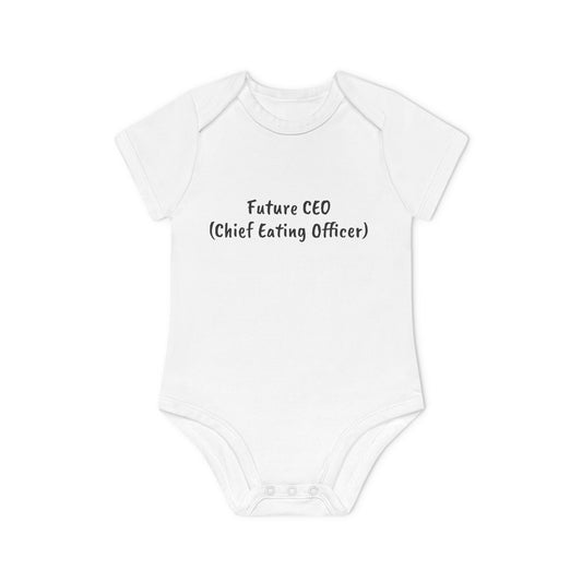 Future CEO (Chief Eating Officer) Baby Organic Short Sleeve Bodysuit