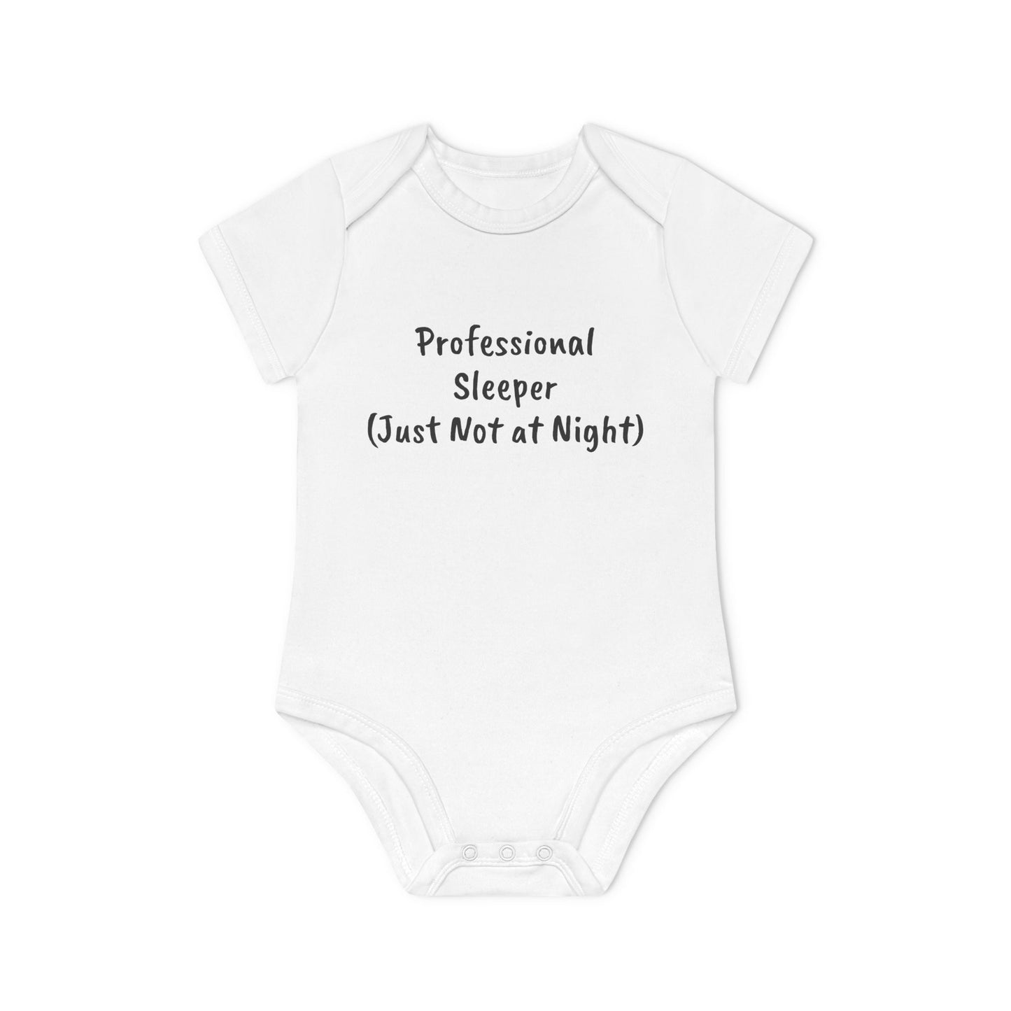 Professional Sleeper Humor Baby Organic Short Sleeve Bodysuit