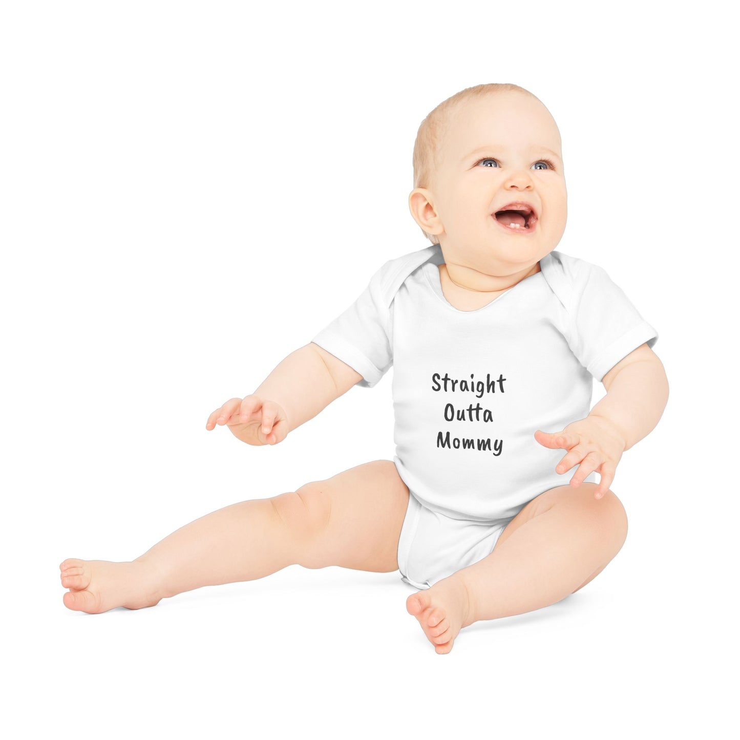 Straight Outta Mommy Baby Organic Short Sleeve Bodysuit