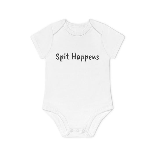 Spit Happens Baby Organic Short Sleeve Bodysuit