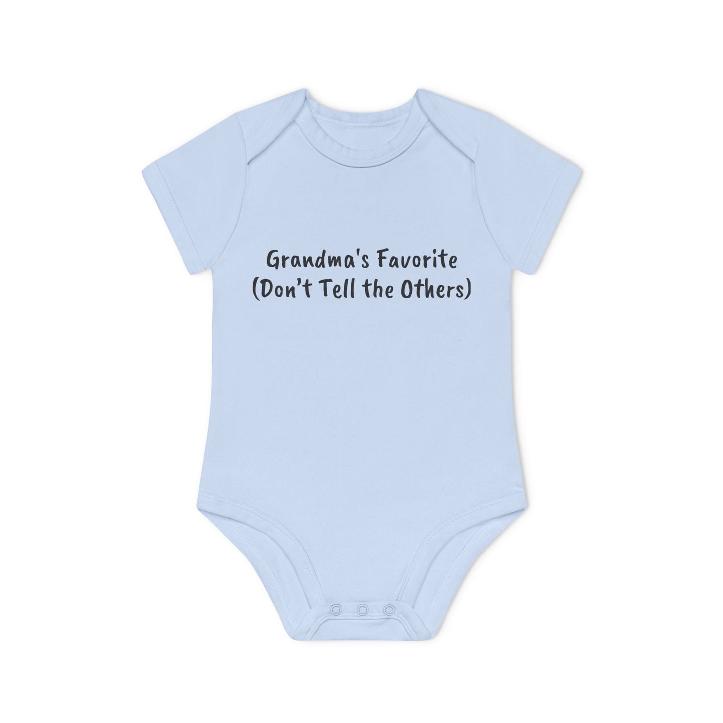 Grandma's Favorite (Don’t Tell the Others) Baby Organic Short Sleeve Bodysuit