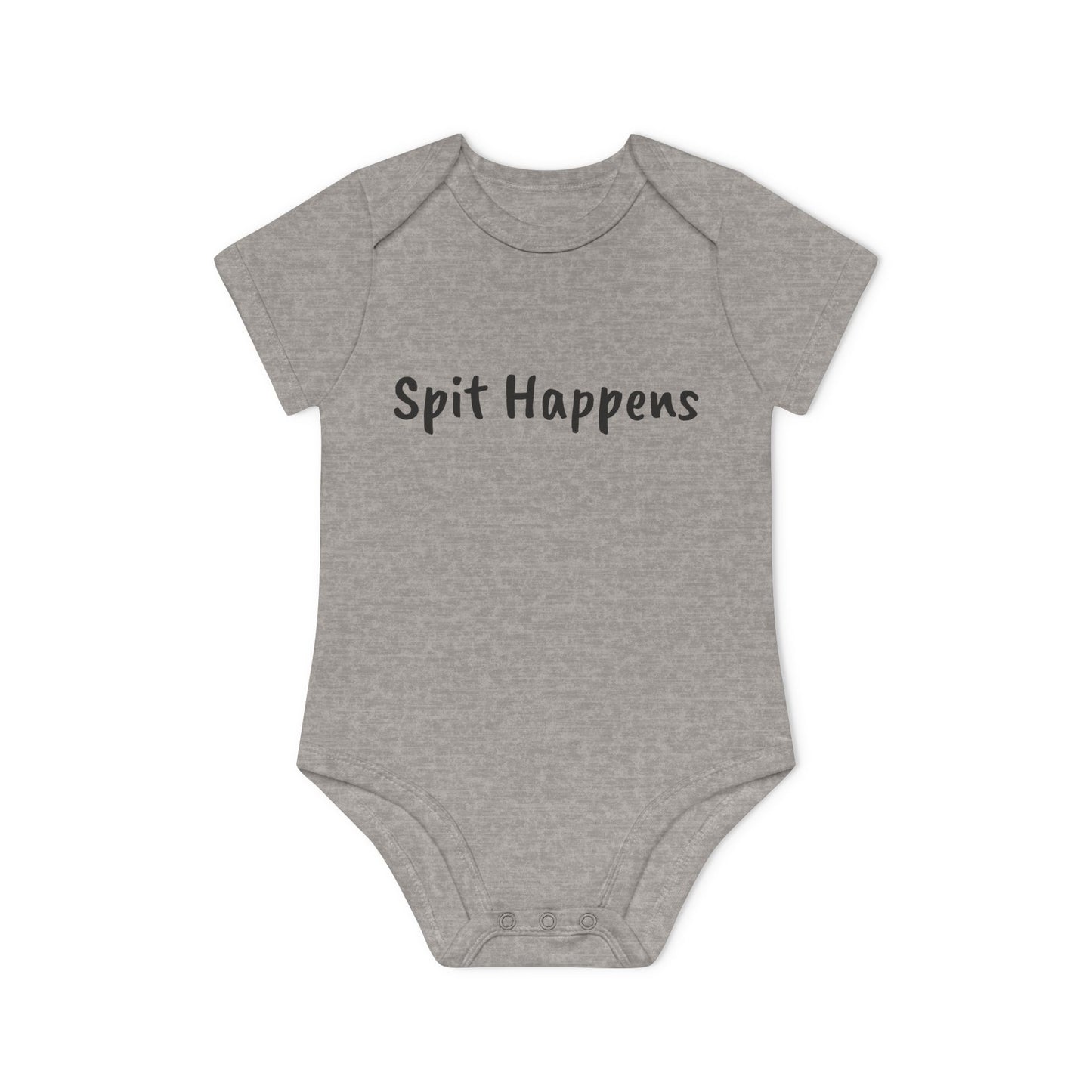 Spit Happens Baby Organic Short Sleeve Bodysuit