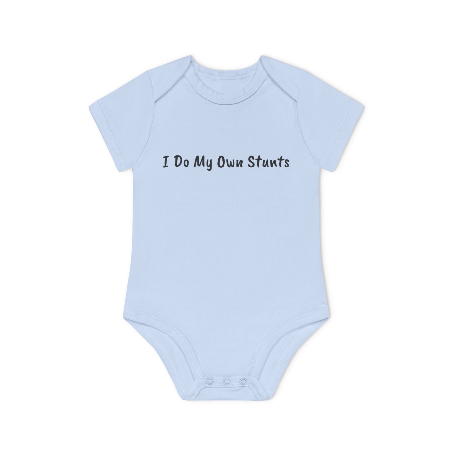 I Do My Own Stunts Baby Organic Short Sleeve Bodysuit