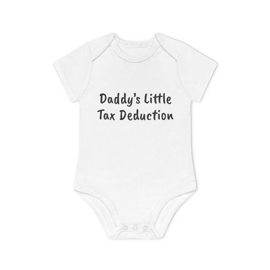 Daddy’s Little Tax Deduction Baby Organic Short Sleeve Bodysuit