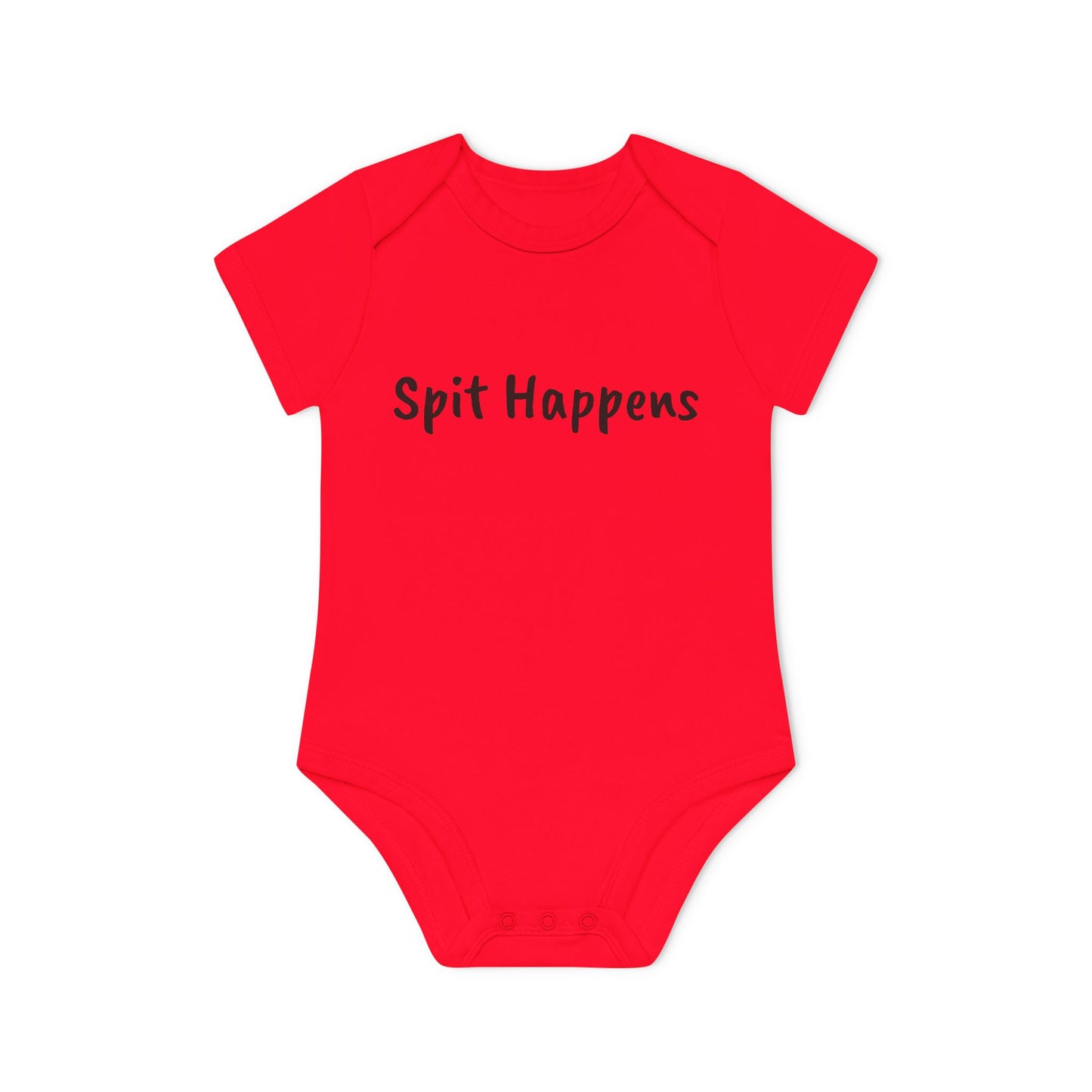 Spit Happens Baby Organic Short Sleeve Bodysuit