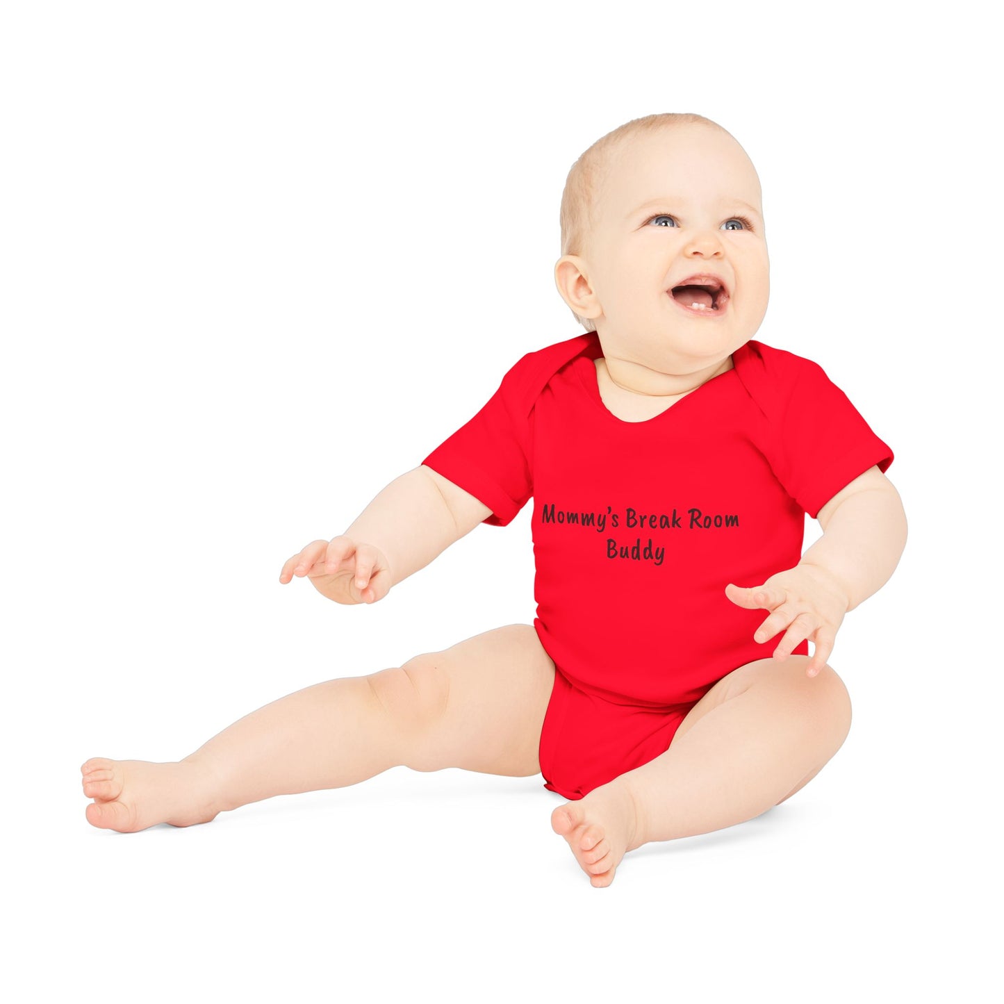 Mommy’s Break Room Buddy Baby Organic Short Sleeve Bodysuit